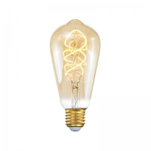 E27 3-Stegs Dimbar Tubural 4W 2000K 250lm Amber LED-Lampa