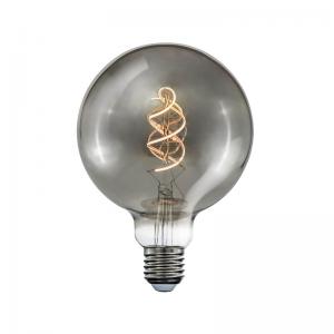 E27 Glob125 3-Stegs Dimbar 4W 150lm 1800K Curly Smoke