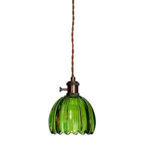 Nora Fönsterlampa 12cm Antikmässing/Grön
