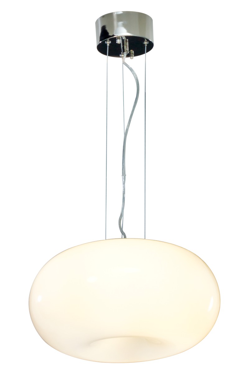 MANET Taklampa 37cm Vit/Krom