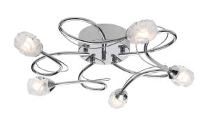 ROSE Plafond 53cm Krom/Frostat glas