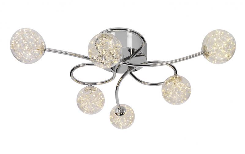 GALAXY LED Taklampa 75cm Krom/Klar