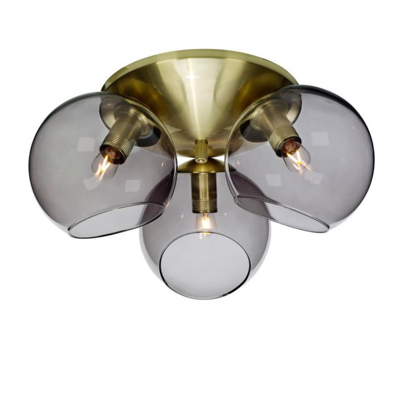 CAPELLA Plafond 3a 37cm Borstad mässing/Rökfärgad