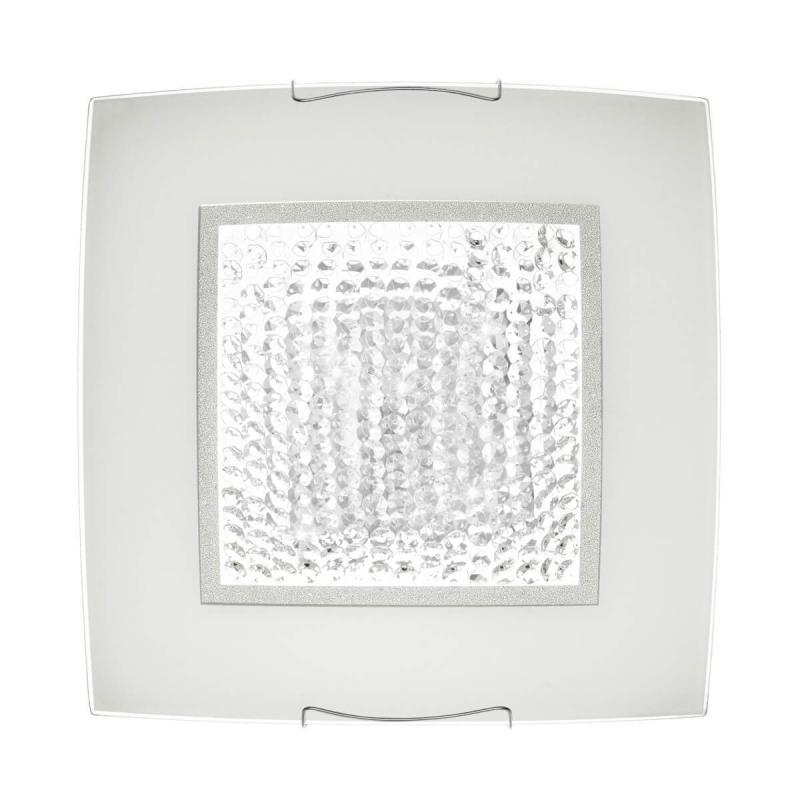 CLUSTER LED-Plafond Fyrkantig 38cm Frostad/Kristall
