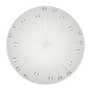 KOMET LED-Plafond 48cm Frostad/Kristall