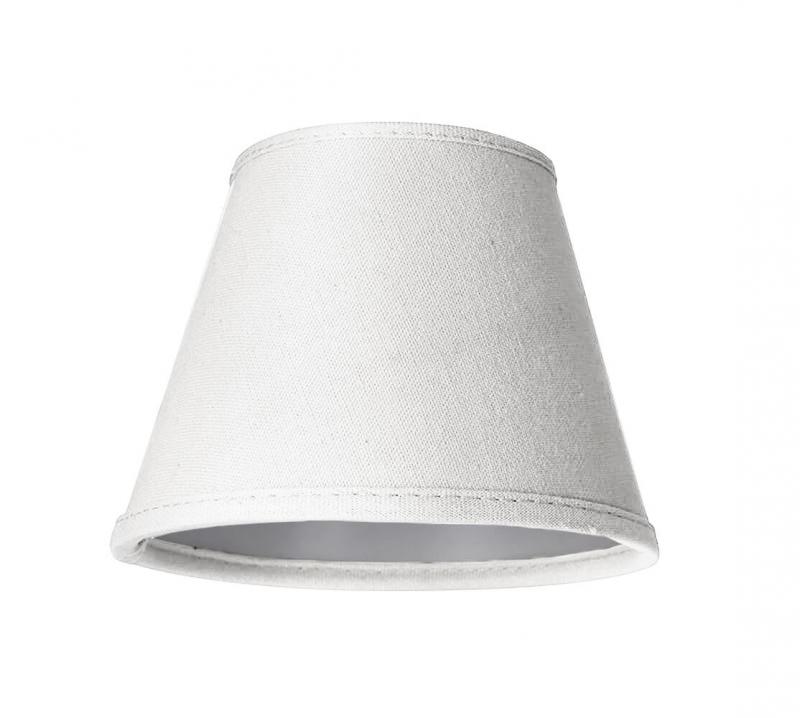 LAMPSKÄRM Linne Klotfäste Vit 14cm