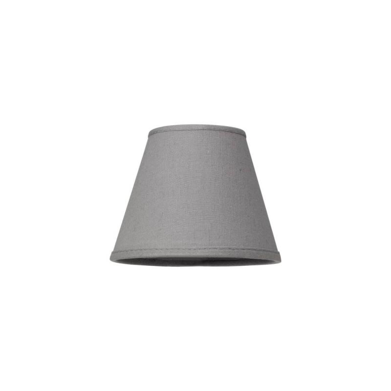 LAMPSKÄRM Linne Klotfäste 8/14cm Grå