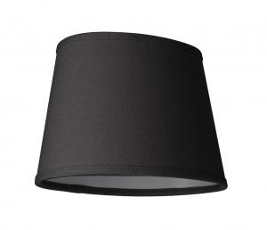 LAMPSKÄRM Linne Ringfäste Oval Svart 20cm