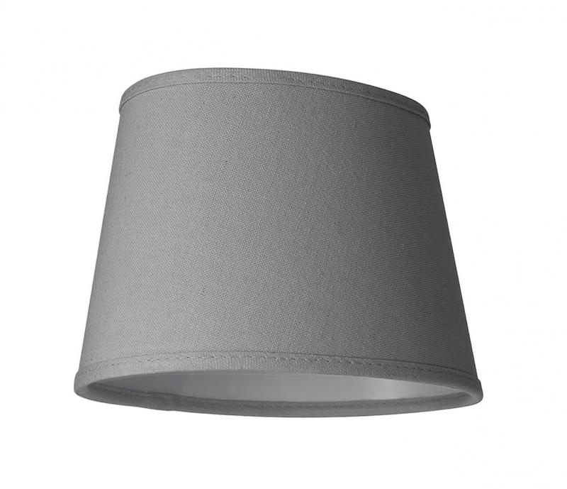 LAMPSKÄRM Linne Ringfäste Oval Grå 20cm