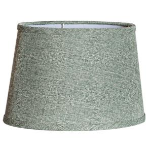 LAMPSKÄRM Linne Ringfäste Oval 25cm Grön