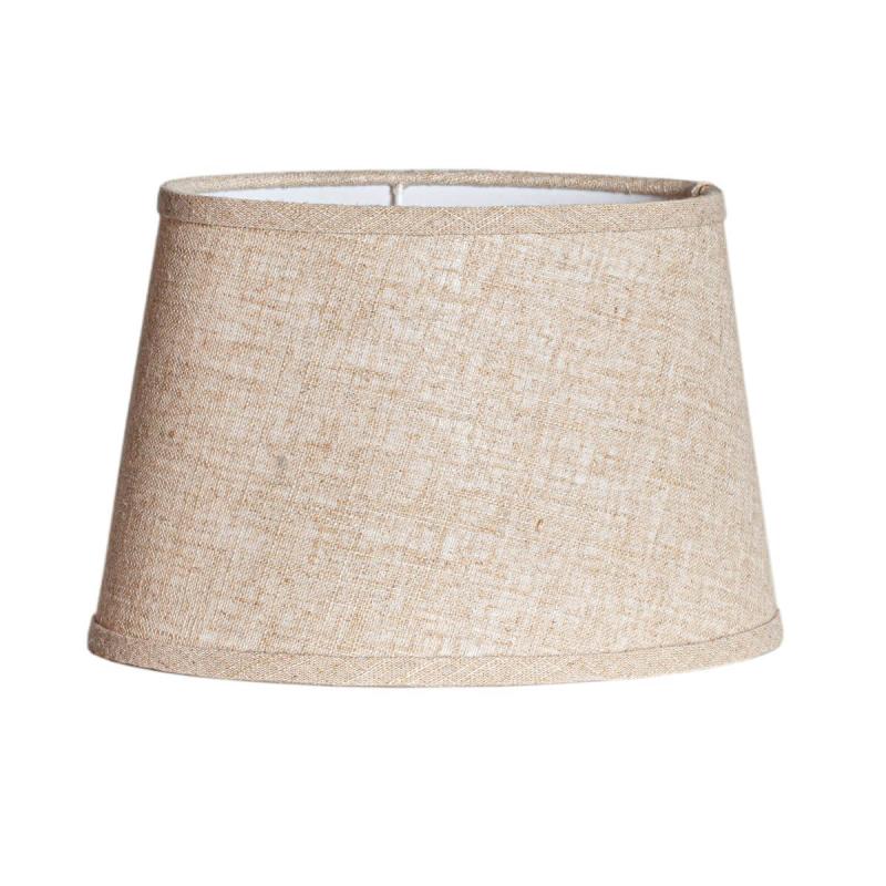 LAMPSKÄRM Linne Ringfäste Oval 25cm Beige
