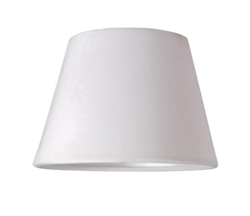 SAMMET Lampskärm 13/20cm Vit sammet