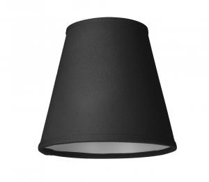LAMPSKÄRM Linne Klotfäste Svart 17cm