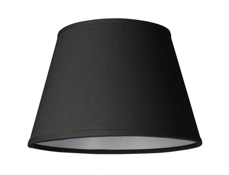 LAMPSKÄRM Linne Ringfäste Svart 25cm