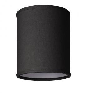 LAMPSKÄRM Linne Klotfäste Svart 15cm