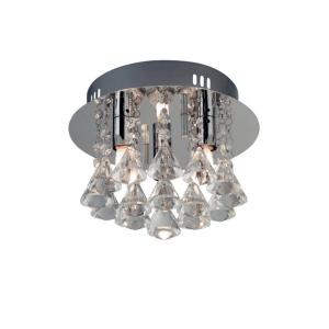 HANNA Taklampa 3L 36cm Kristall/Krom