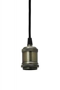 E27 Pendelupphäng 3,5m textilkabel Antik