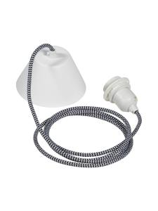 E27 Takupphäng 2,1m Textil Zick/Zack sladd