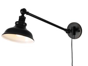 NEW HAVEN Vägglampa 60cm Antiksvart/Gulddekor