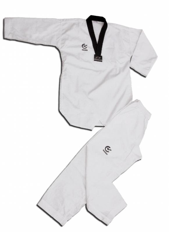 Taekwondo suit with black neck