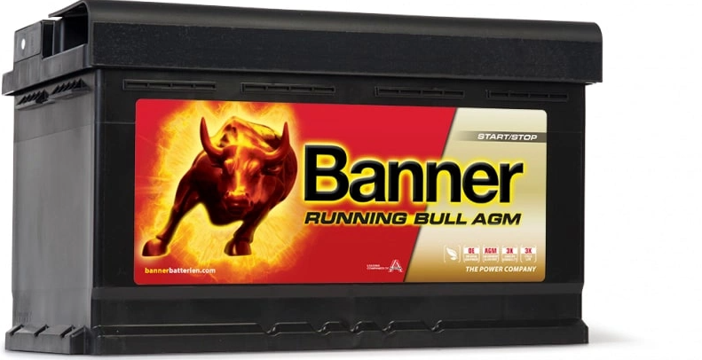 Running Bull AGM 800A 80Ah, startbatteri