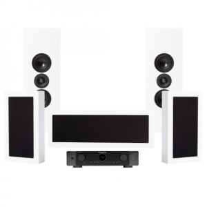 Marantz Cinema 70S & DLS Flatbox XL On-Wall 5.0, vit