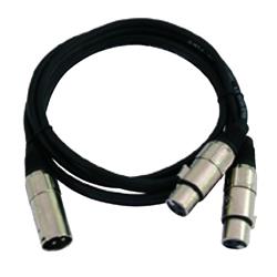XLR-Split - 1xXLR Hane - 2xXLR Hona