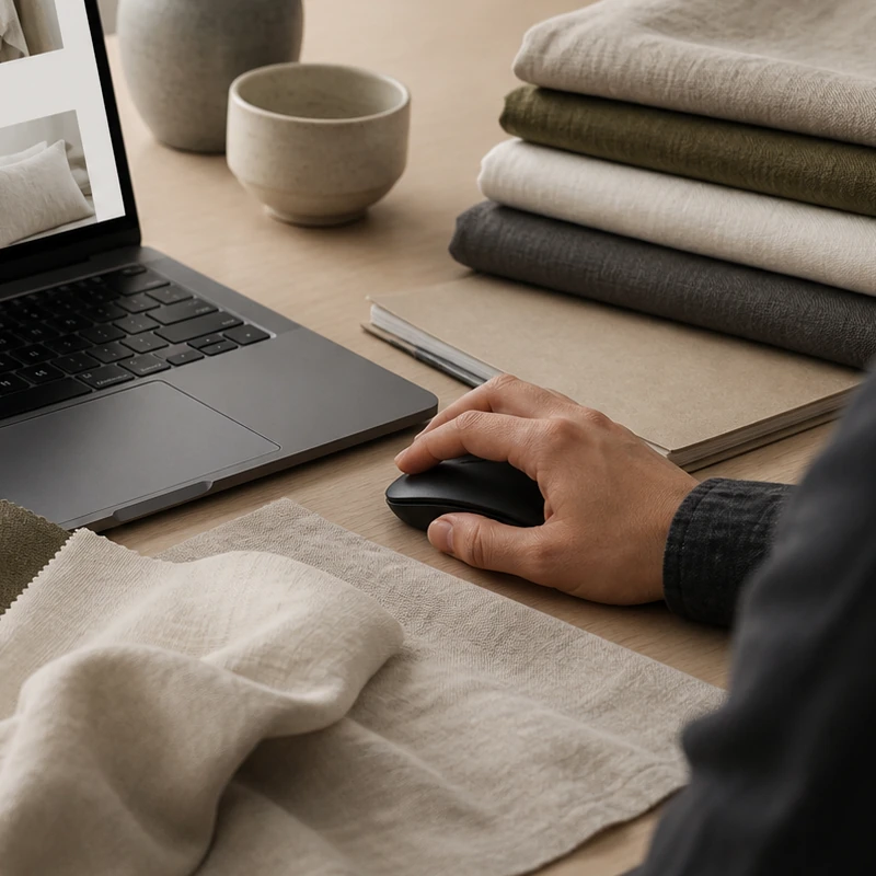 Beställning i Lovely Linens B2B-portal
