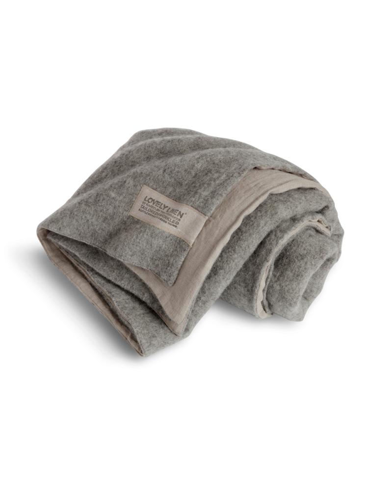 DOUBLE BLANKET Natural Beige & Grey