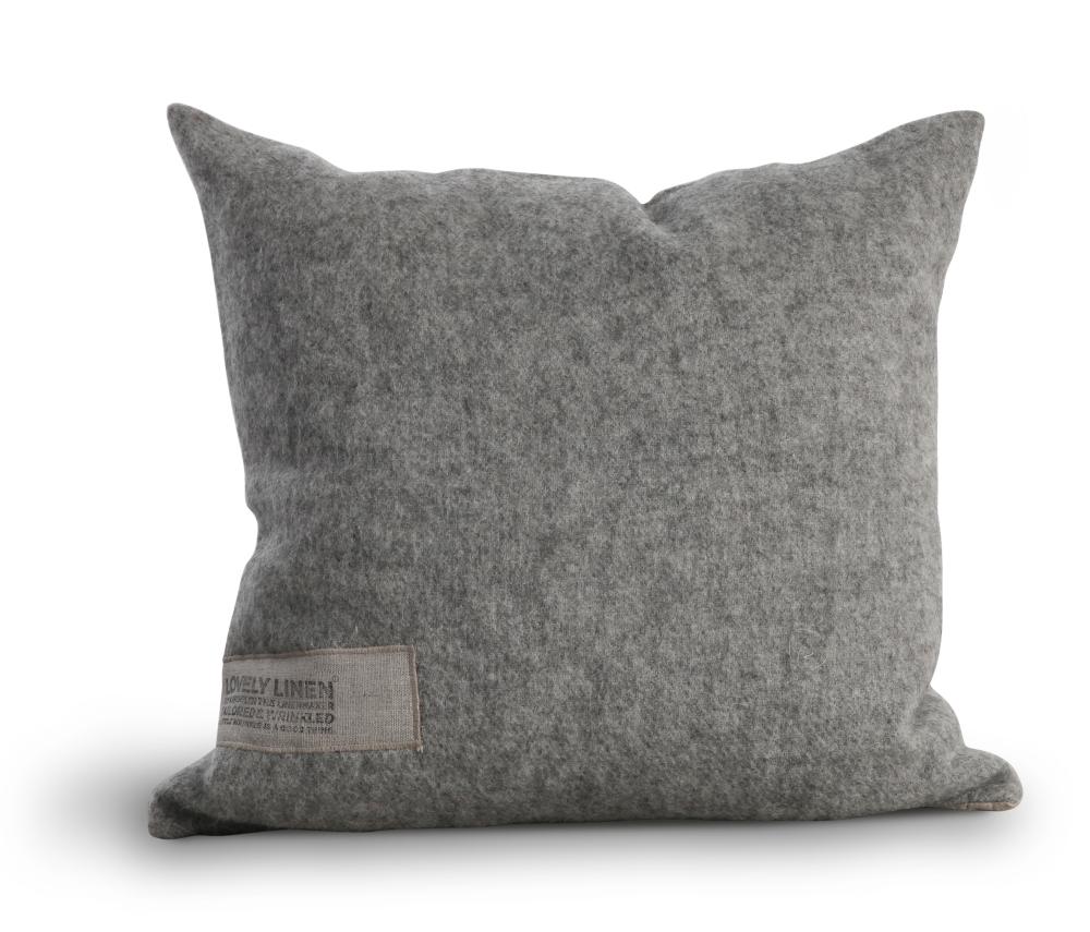 DOUBLE CUSHION COVER Natural Beige & Grey