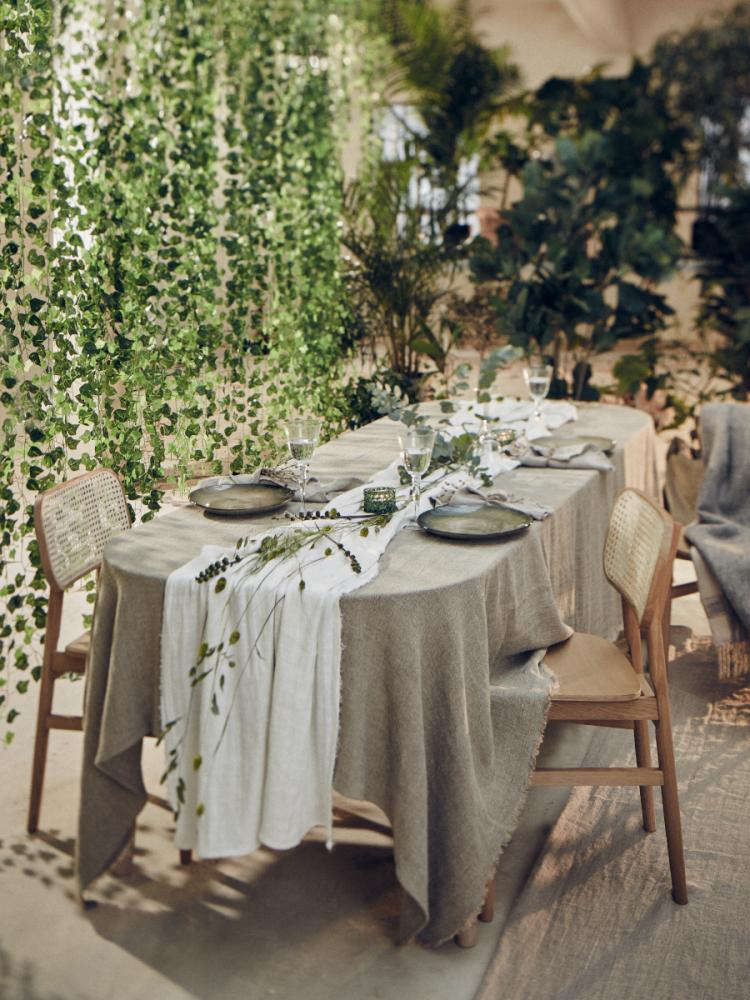 RUSTIC TABLECLOTH Natural Beige