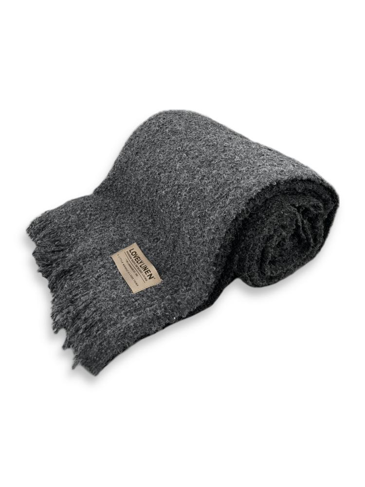 CURLY BLANKET Dark Grey