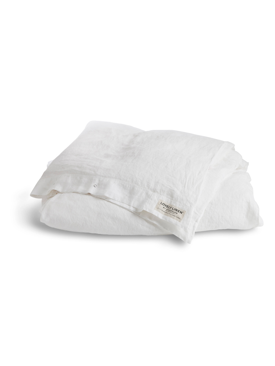 ett vit pålslakan i linne