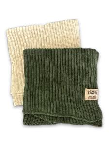 CLAIRE KITCHEN CLOTH Vanilla & Jeep Green