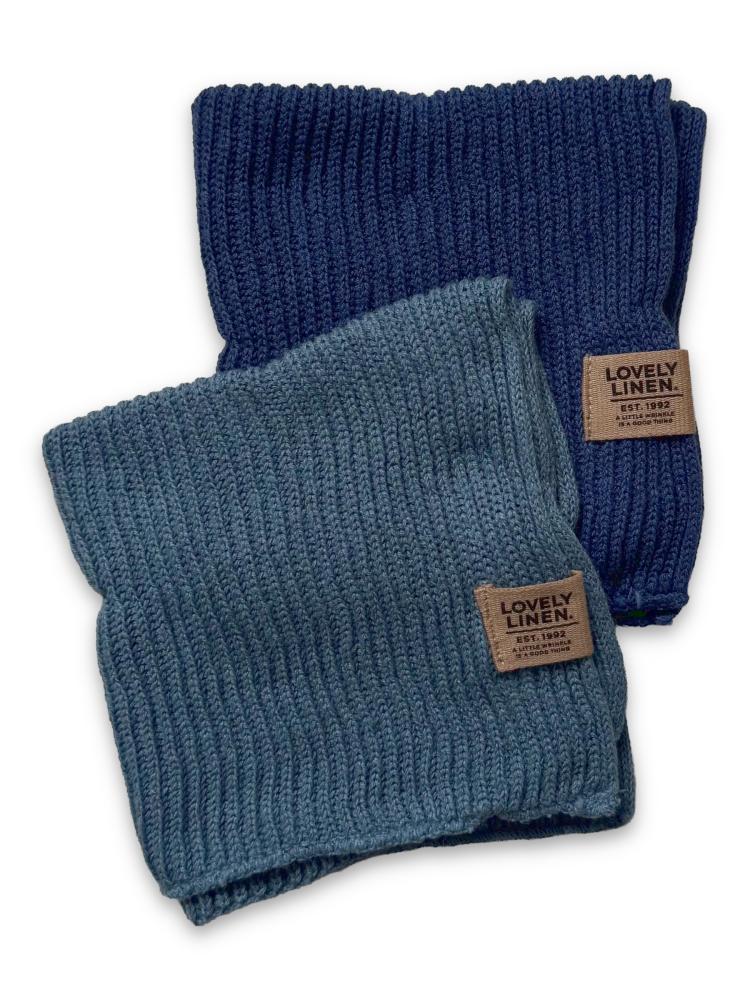 CLAIRE KITCHEN CLOTH Dusty Blue & Denim Blue