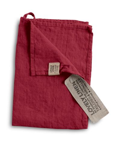 LOVELY GUEST TOWEL Cabernet