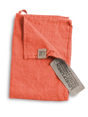 LOVELY GUEST TOWEL Peach