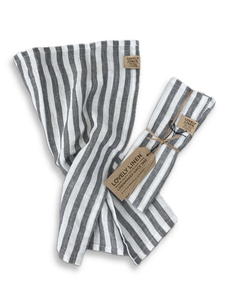 MISTY GUEST TOWEL Edge Dark Grey