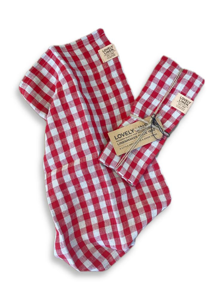 MISTY GUEST TOWEL Square Red