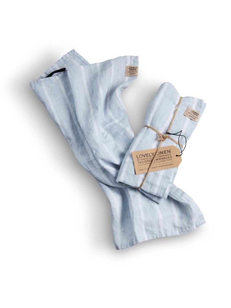 MISTY GUEST TOWEL Stripe Sky