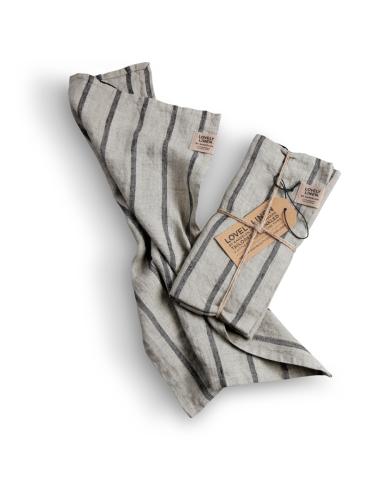 MISTY GUEST TOWEL Stripe Black