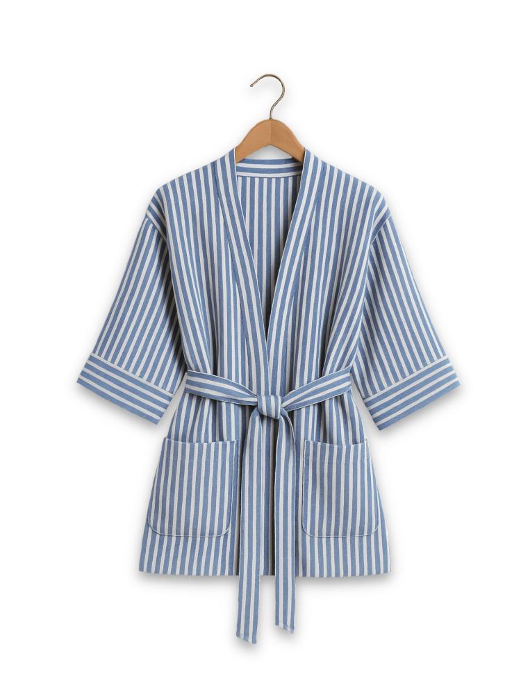 MISTY KIMONO Edge Denim Blue