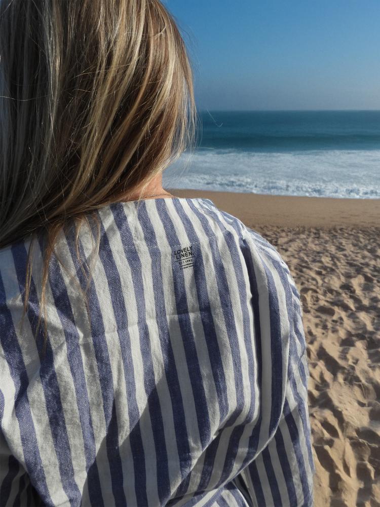 MISTY KIMONO Edge Denim Blue