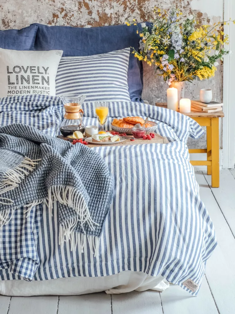 MISTY DUVET COVER Edge Denim Blue