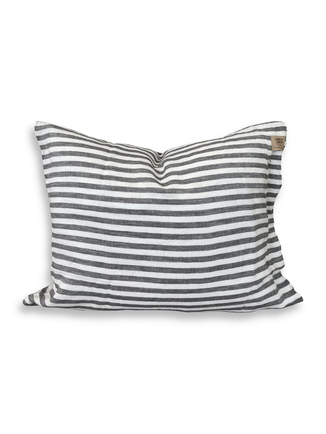 MISTY PILLOWCASE Edge Dark Grey