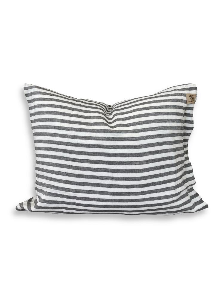 MISTY PILLOWCASE Edge Dark Grey
