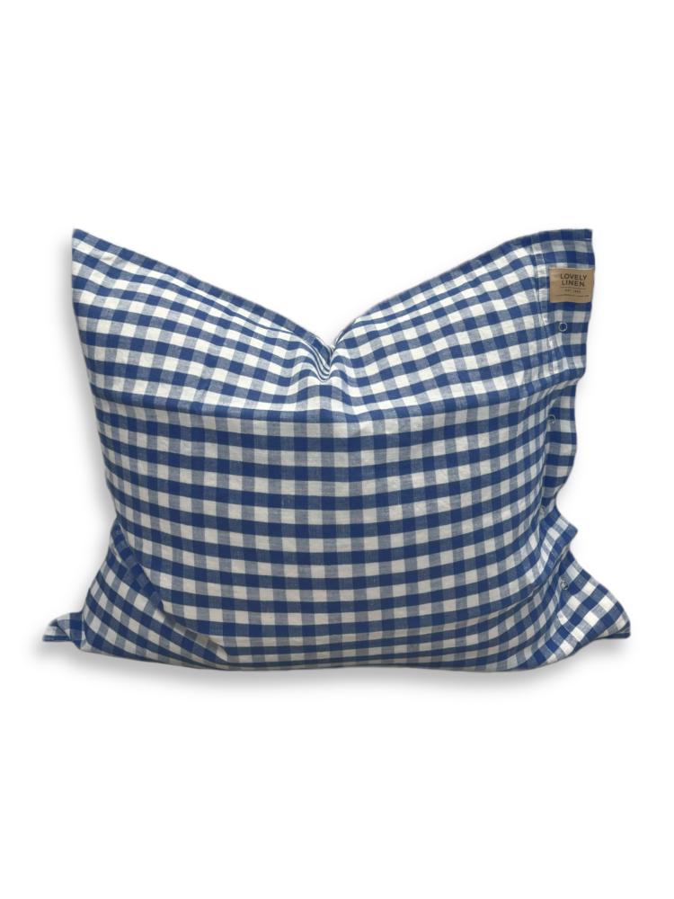 MISTY PILLOWCASE Square Denim Blue