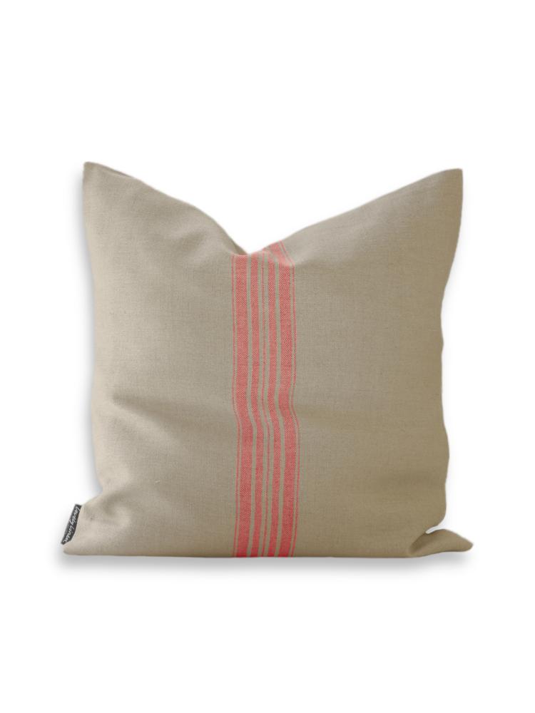 HERITAGE CUSHION COVER Natural Beige & Red
