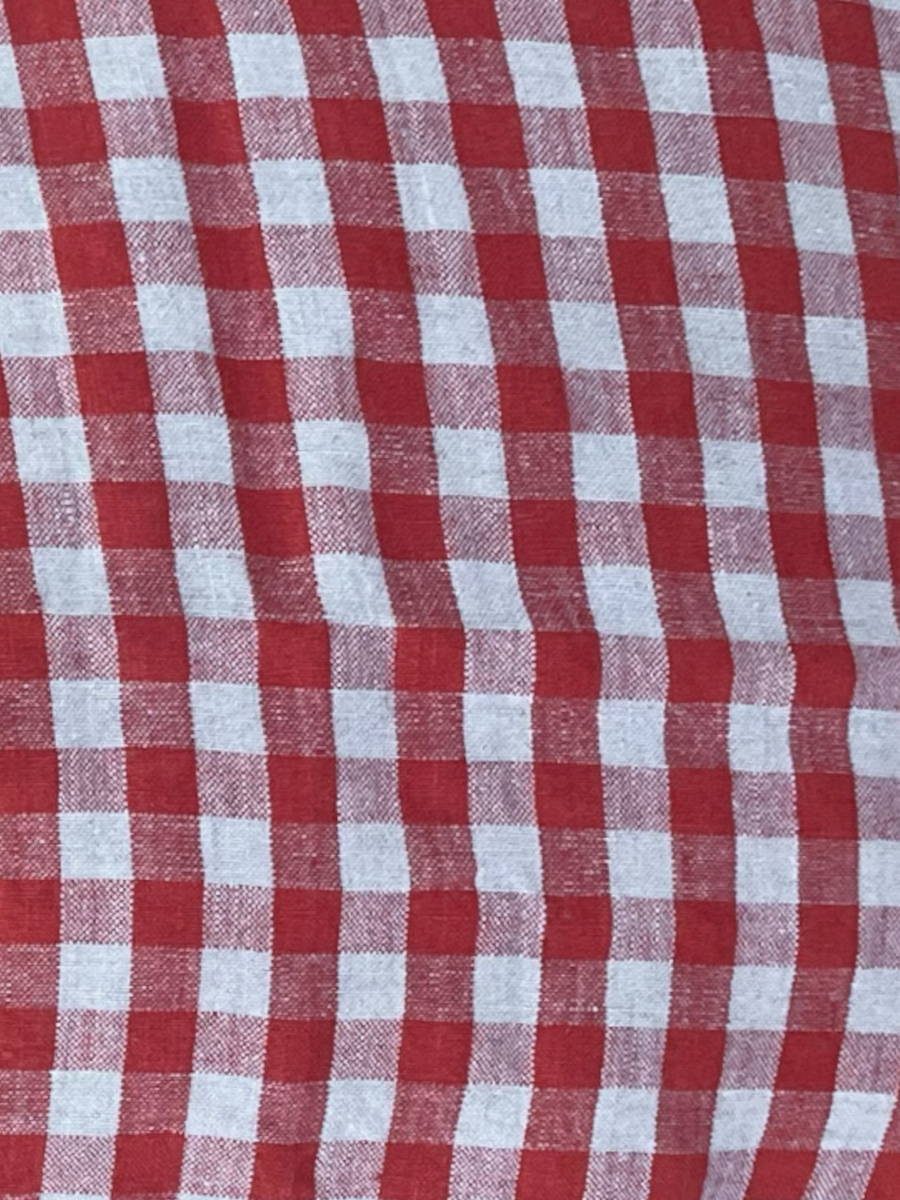 Misty Apron Square Real Red | Lovely Linen