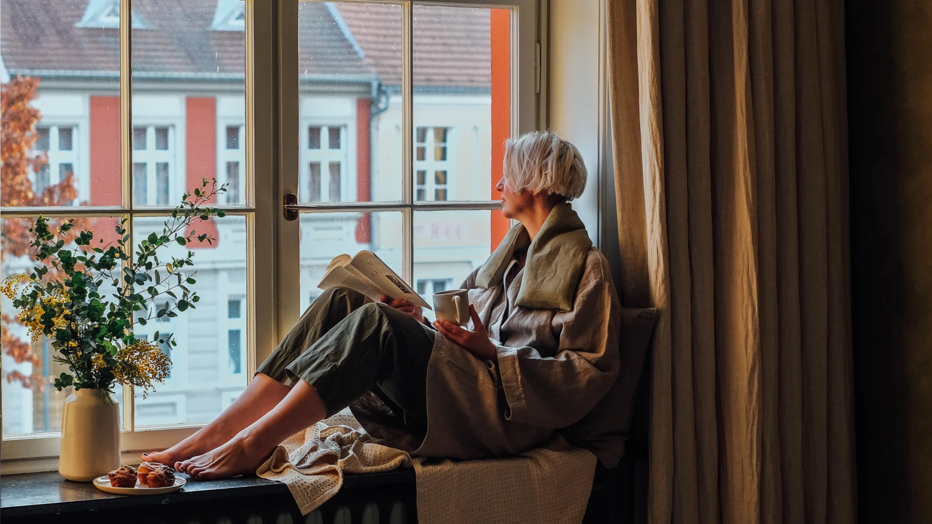 Made-to-measure linen curtains